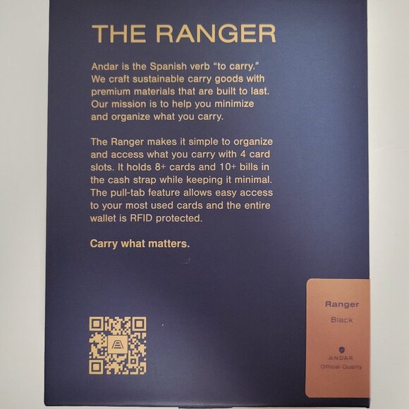 NIB Andar RFID Bifold Slim Wallet - Picture 2 of 8